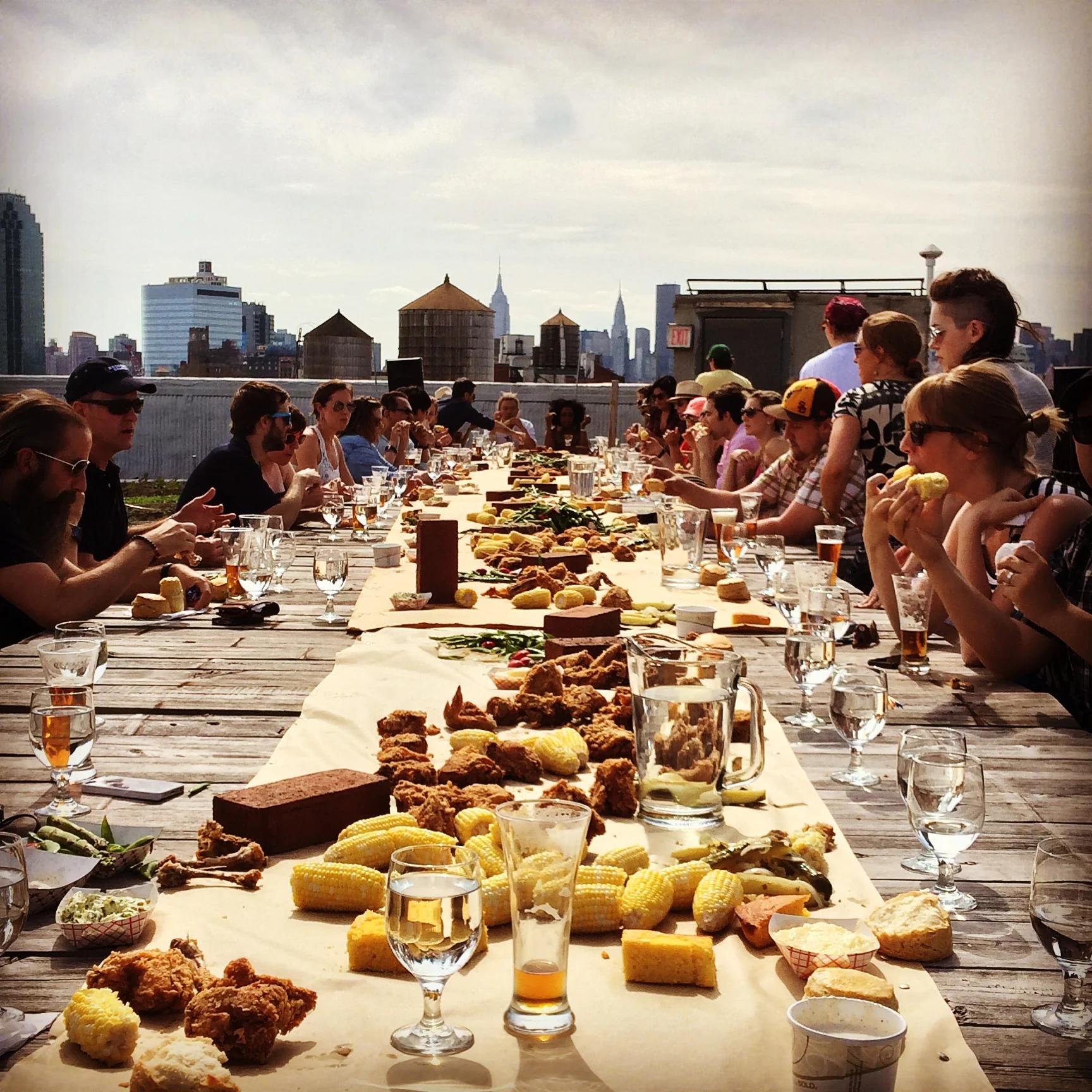 Dining at Brooklyn Grange Farm