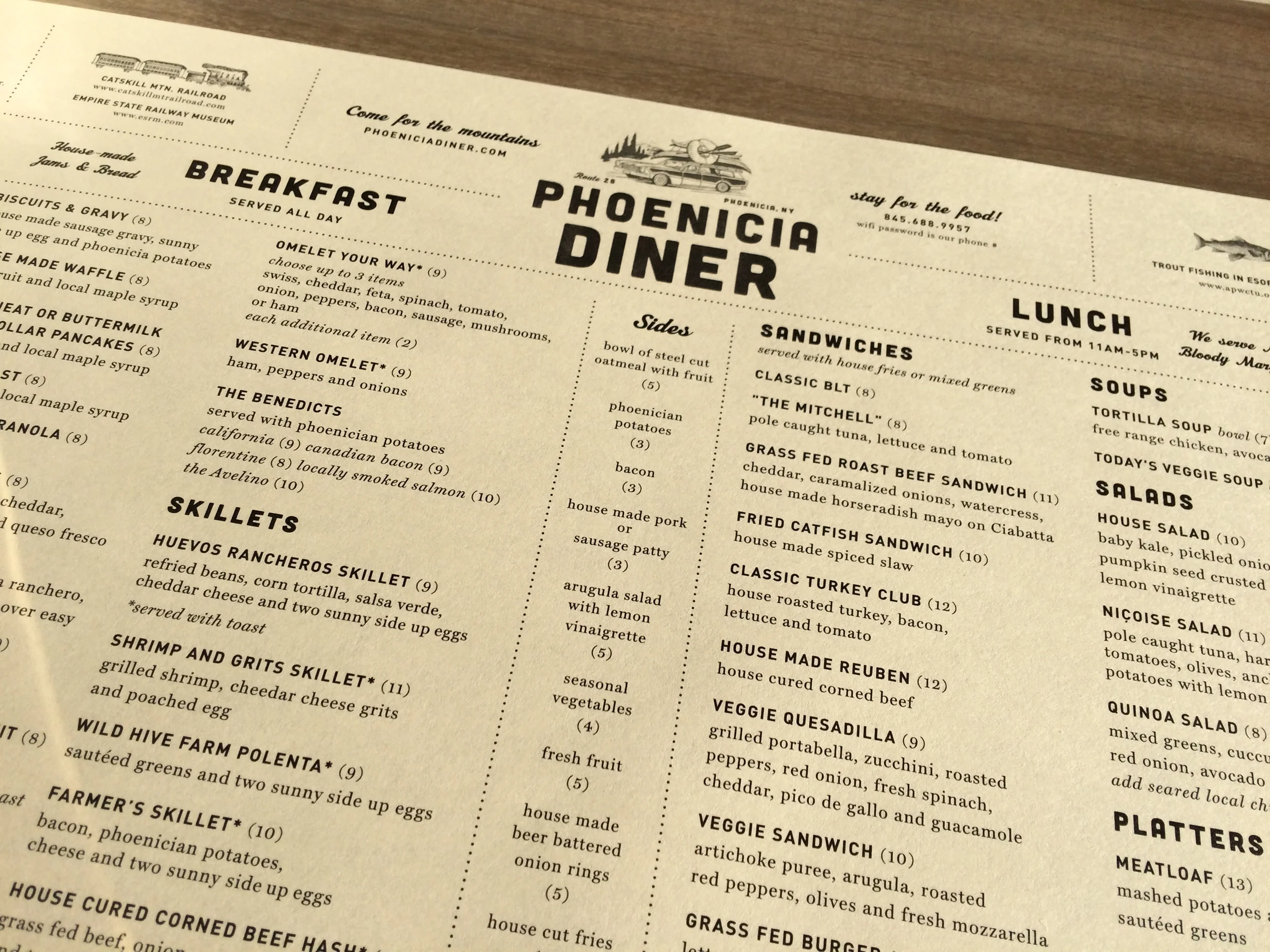 Phoenicia Diner menu