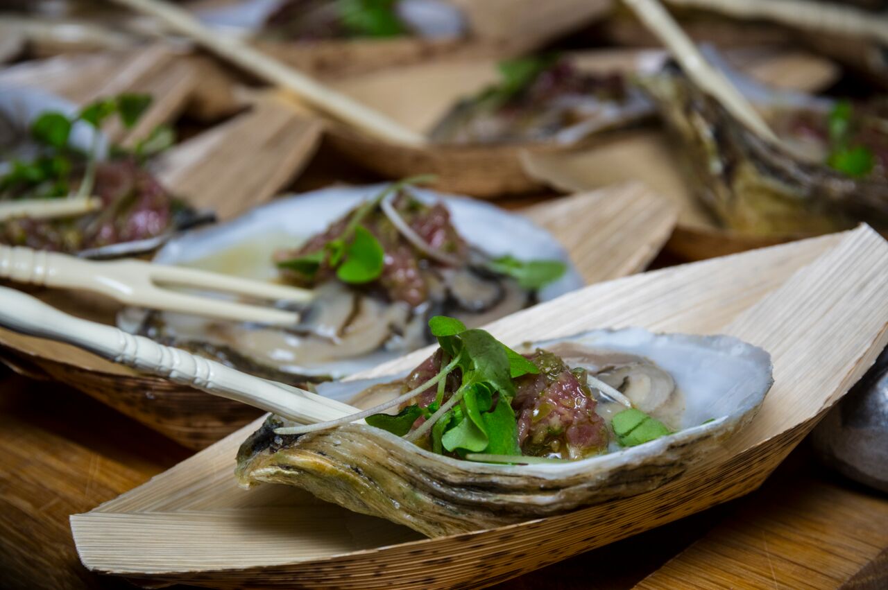 A dish at the Grand Tasting event during Portland's Harvest on the Harbor