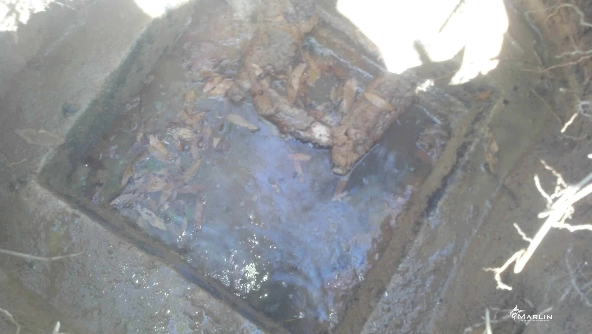 Outlet Pipe Under Water - Deteriorated Baffle