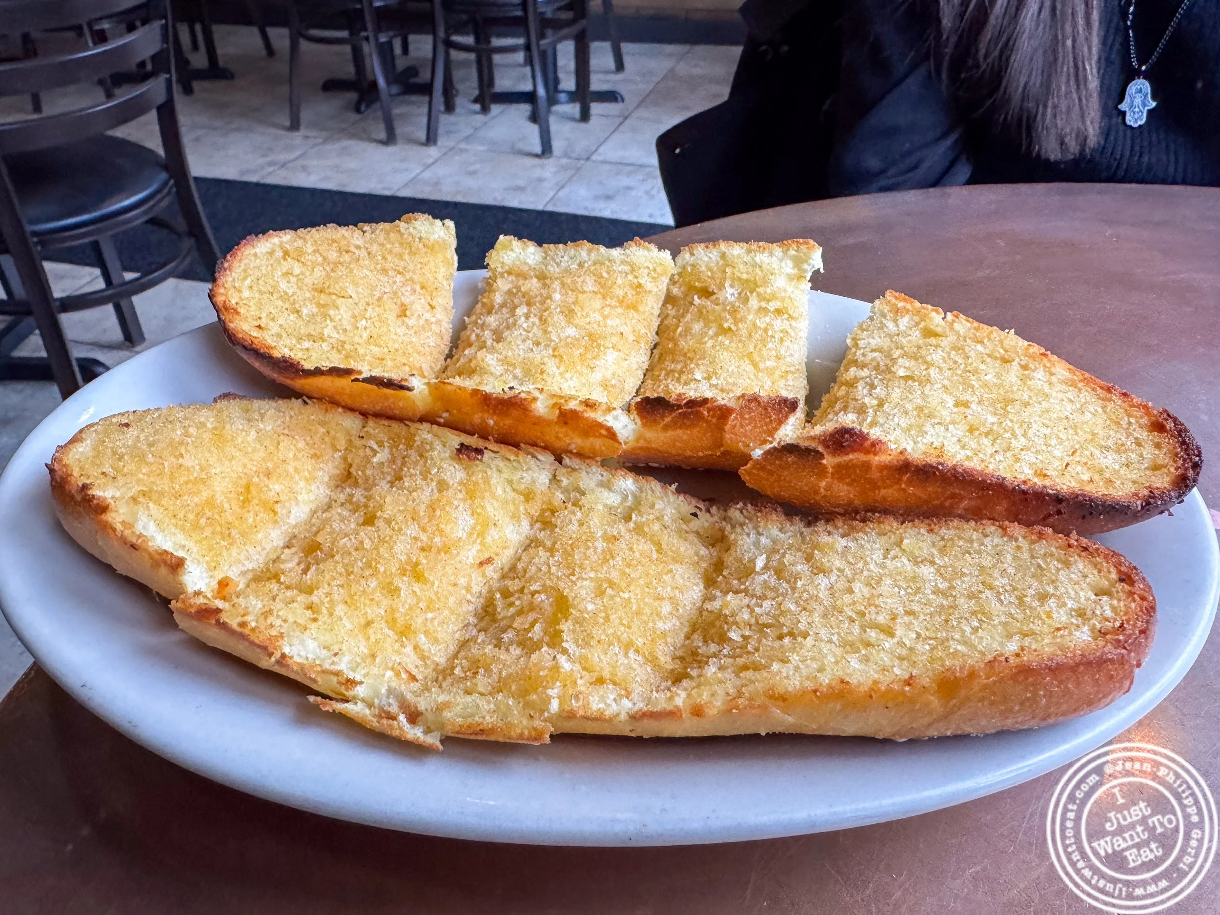 Garlic bread at Bella Trattoria & Pizzeria in Guttenberg, NJ