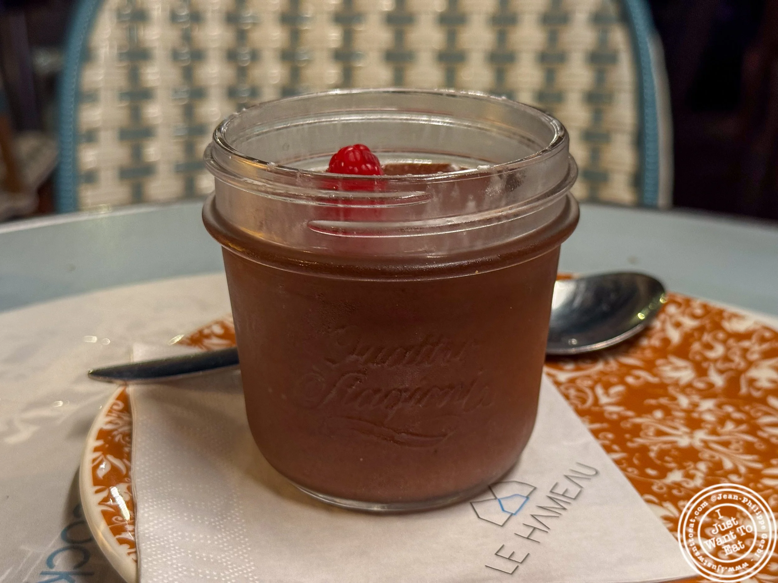 Chocolate mousse at Le Hameau in Paris