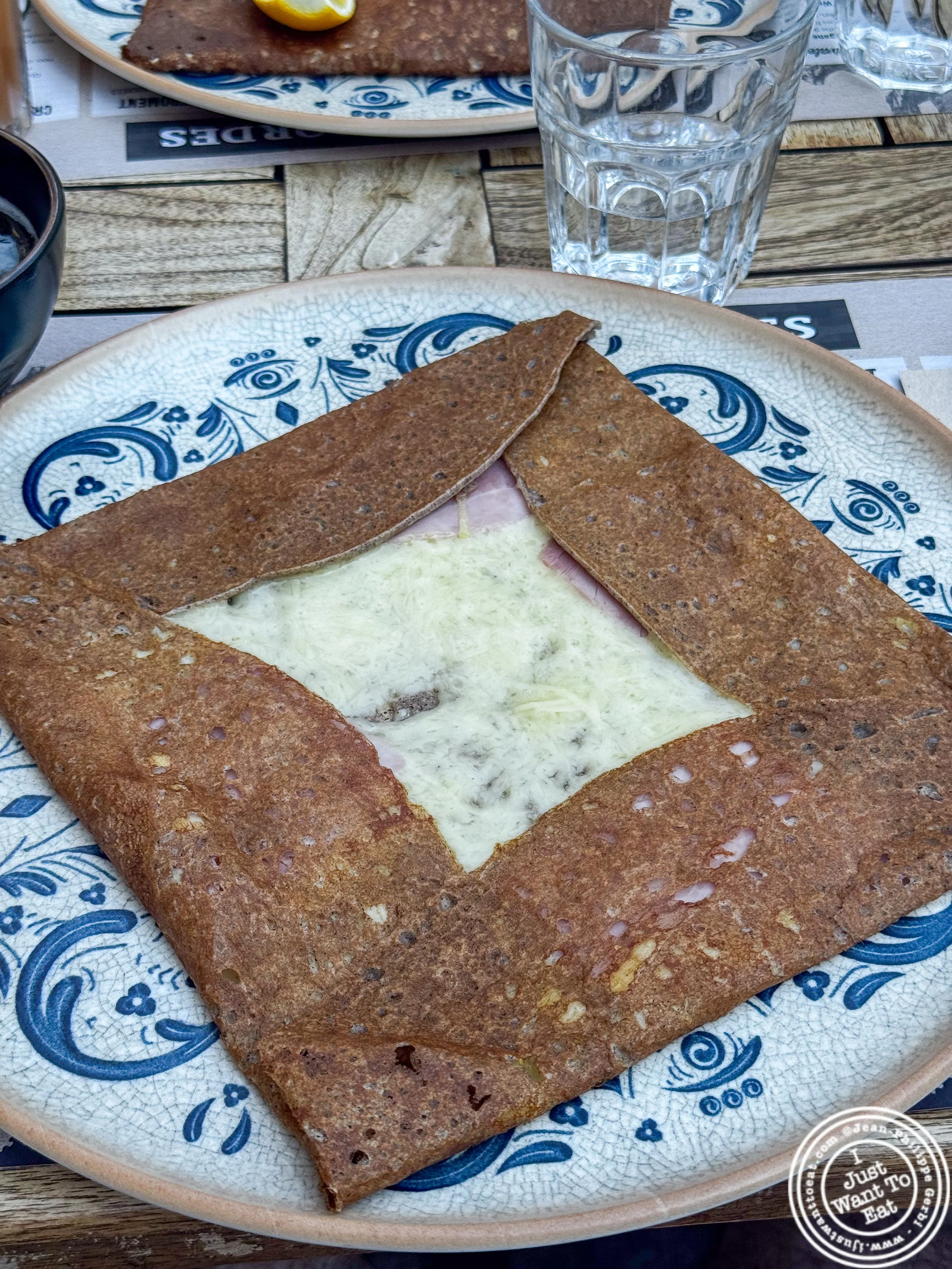 Crepe ham and cheese at Creperie de Gordes in Grenoble