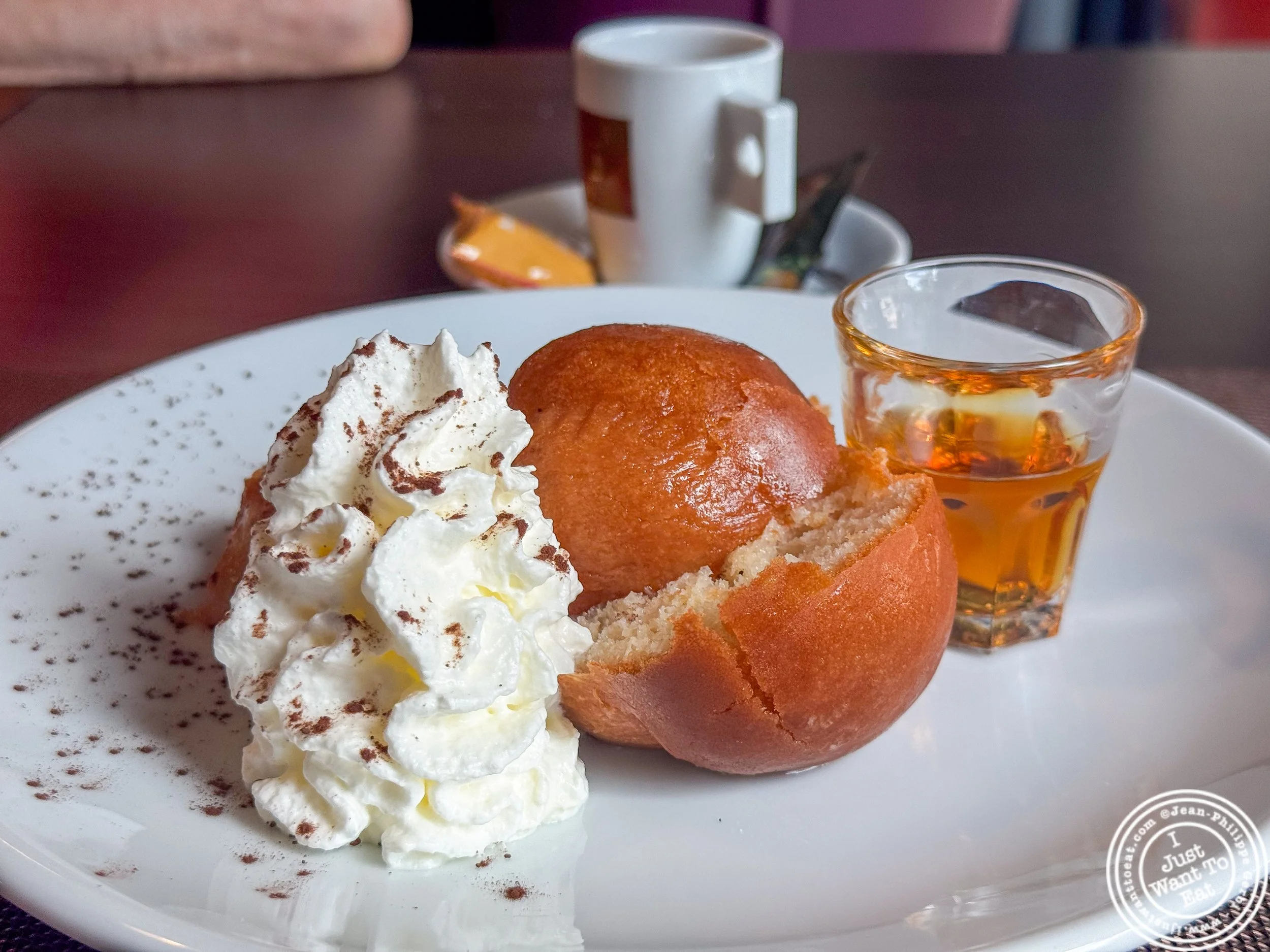 Baba au rhum at Le Beaulieu in Grenoble, France