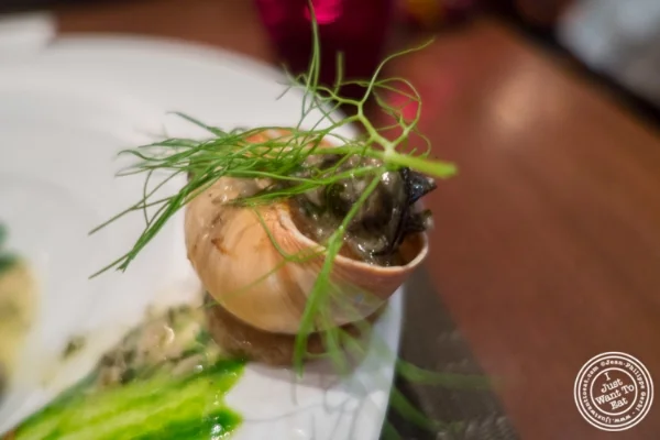 Escargots farcis at Ça Va Todd English in New York, NY