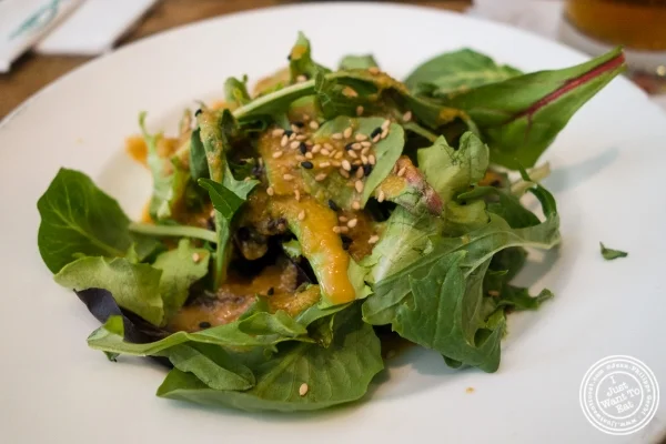 Salad with sesame seeds at Bamboo 52 in New York, NY