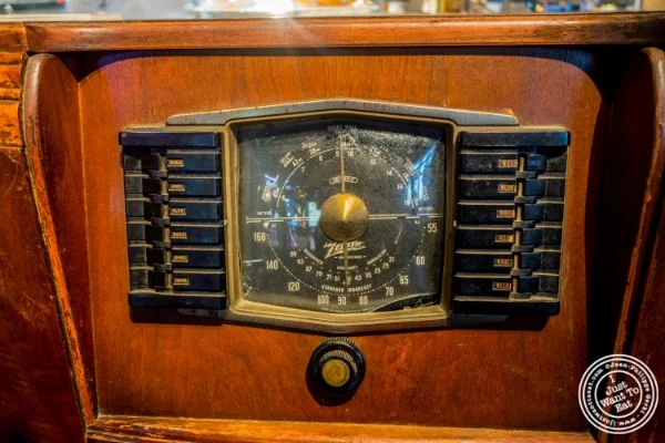 Short wave radio at Urbo in Times Square, New York, NY