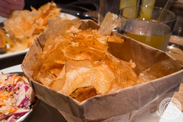 Homemade chips at Urbo in Times Square, New York, NY
