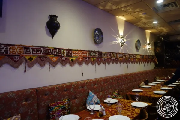 Dining room at Nargis Café in Brooklyn, NY