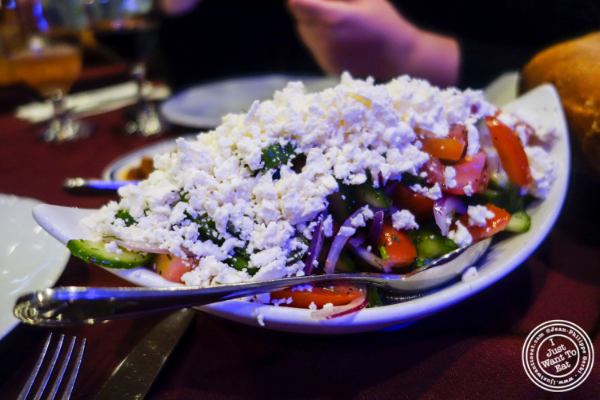 Feta cheese salad at Nargis Café in Brooklyn, NY
