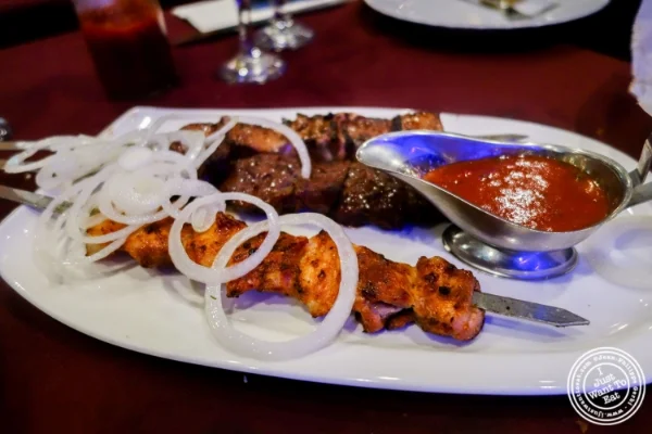 Kebabs at Nargis Café in Brooklyn, NY