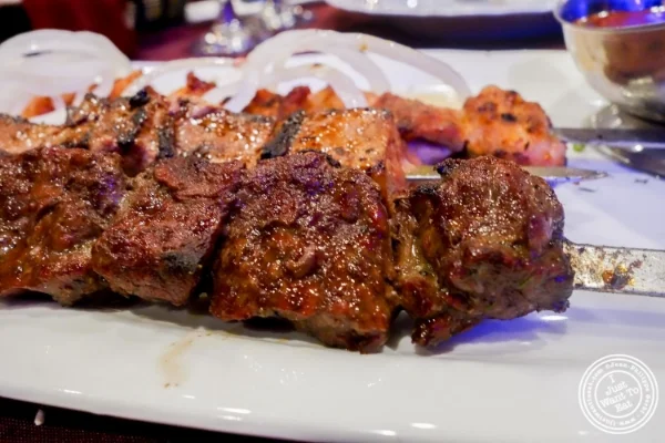 Beef kebab at Nargis Café in Brooklyn, NY