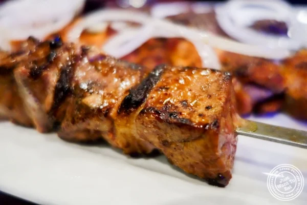 Veal liver kebab at Nargis Café in Brooklyn, NY