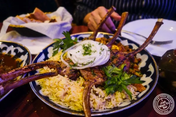 Lamb chops at Nargis Café in Brooklyn, NY