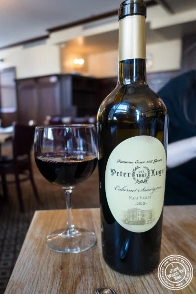 Cabernet Sauvignon at Peter Luger Steakhouse in Brooklyn, NY