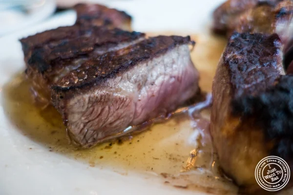 Porterhouse steak at Peter Luger Steakhouse in Brooklyn, NY