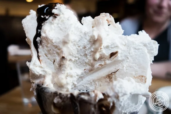 schlag or whipped cream at Peter Luger Steakhouse in Brooklyn, NY