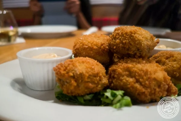 Stuffed mushrooms at Spiegel in New York, NY