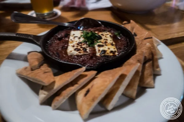 Baked feta at Spiegel in New York, NY