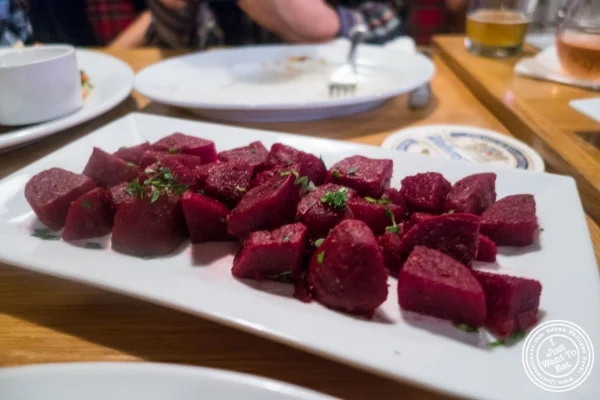 Marinated beets at Spiegel in New York, NY
