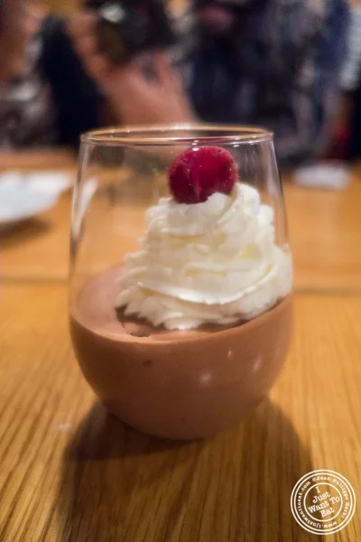 Mousse au chocolat at Spiegel in New York, NY