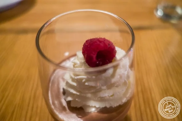 Mousse au chocolat at Spiegel in New York, NY