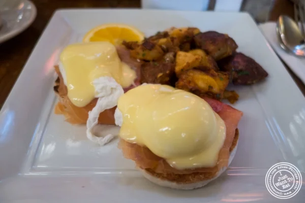 Eggs benedict at Pigalle in New York, NY