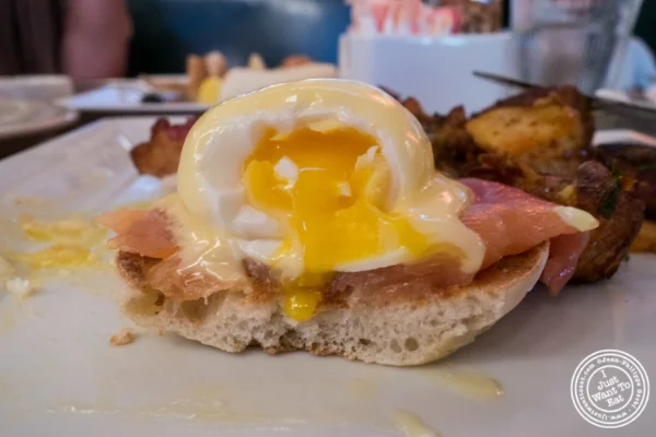 Eggs benedict at Pigalle in New York, NY
