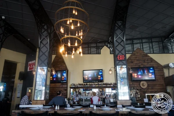 Dining room at AOA Bar and Grill in New York, NY