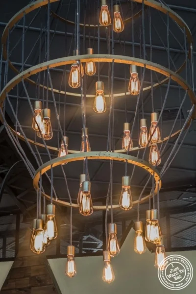 Chandelier at AOA Bar and Grill in New York, NY