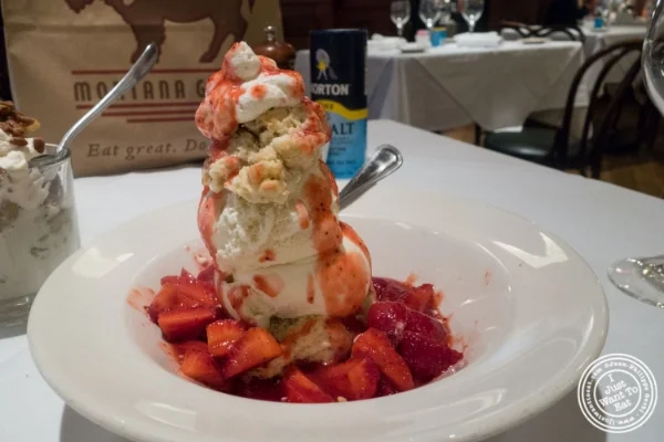 Strawberry shortcake at Ted's Montana Grill in New York, NY