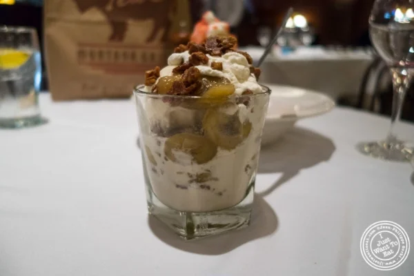 Banana foster sundae at Ted's Montana Grill in New York, NY