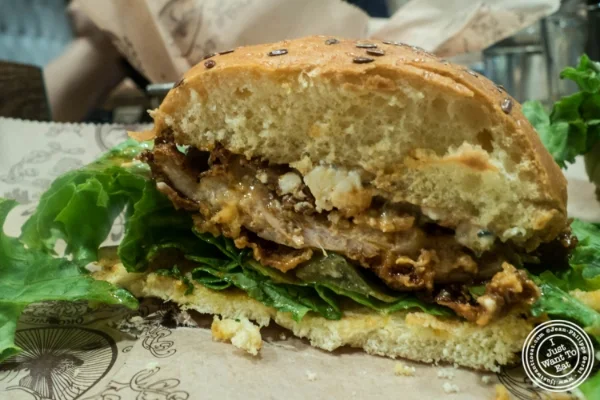 Buttermilk buffalo sandwich at Bareburger in Hoboken, NJ