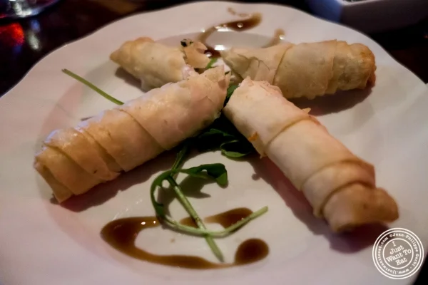 Phyllo cheese rolls at Pierre Loti Wine Bar in New York, NY