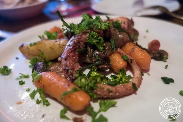 Grilled octopus at Pierre Loti Wine Bar in New York, NY