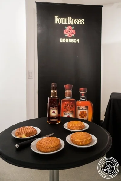 Epoisse cheese and Four Roses Single Barrel Bourbon at Les filles à fromages exhibit: Bourbon and Cheese Tasting 