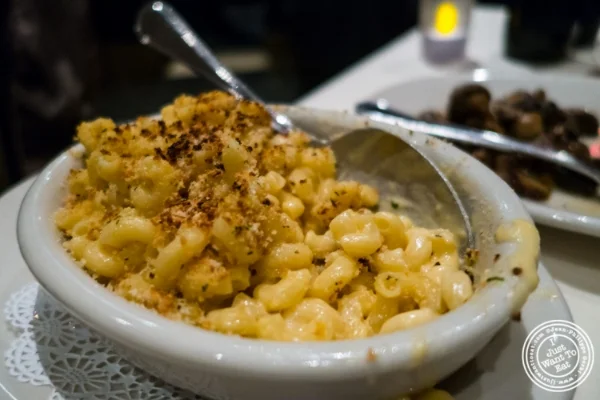Truffle Mac and Cheese at Angus Club Steakhouse in New York, NY