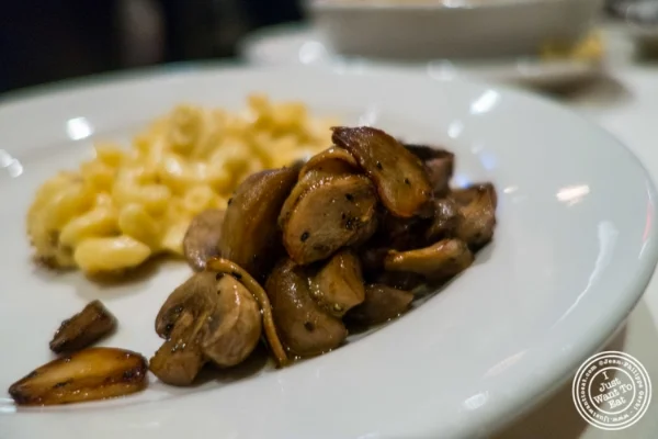 Sautéed mushrooms at Angus Club Steakhouse in New York, NY
