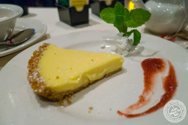 Key lime pie at Angus Club Steakhouse in New York, NY