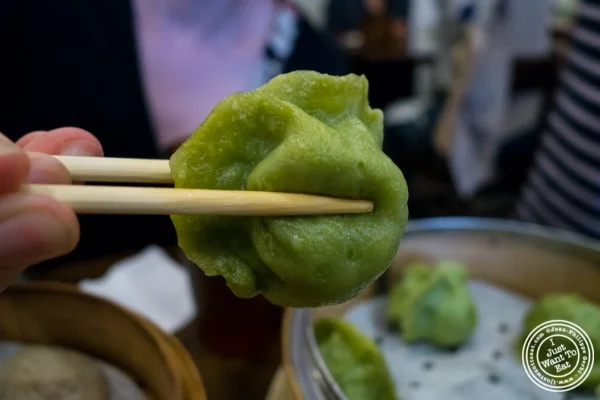veggie dumplings at Kung Fu Little Steamed Buns Ramen in New York, NY