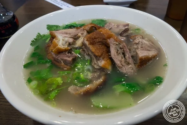 roasted duck at Kung Fu Little Steamed Buns Ramen in New York, NY