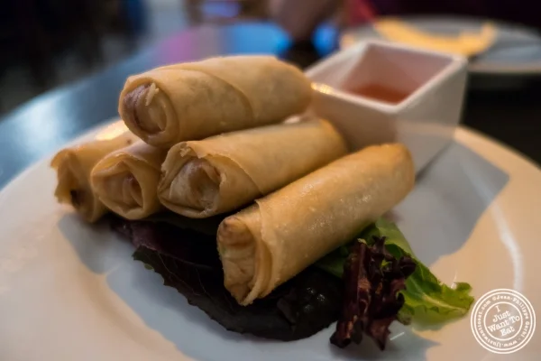 spring rolls at Bangkok House in Hell's Kitchen, NY, New York