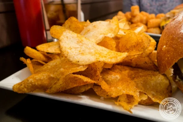 Homemade potato chips at The Burger Bistro in the Upper East Side, New York, NY