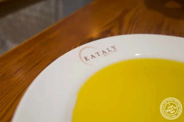 Olive oil at La Pizza & La Pasta at Eataly in New York, NY