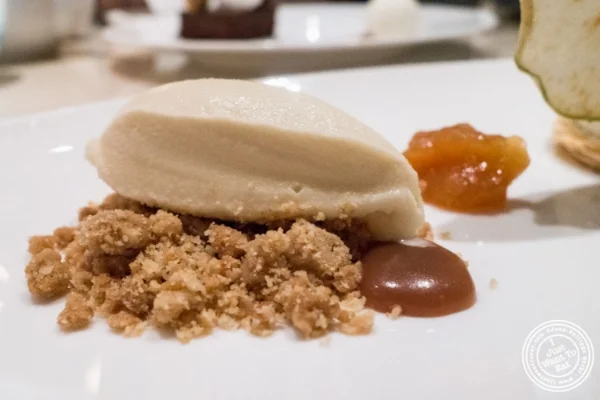 Apple dessert at Maze by Gordon Ramsay in New York, NY