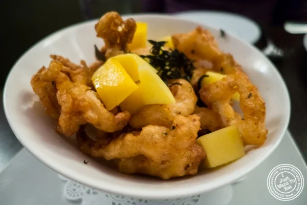 Calamari tempura at Eatery, Theater District, NYC, New York