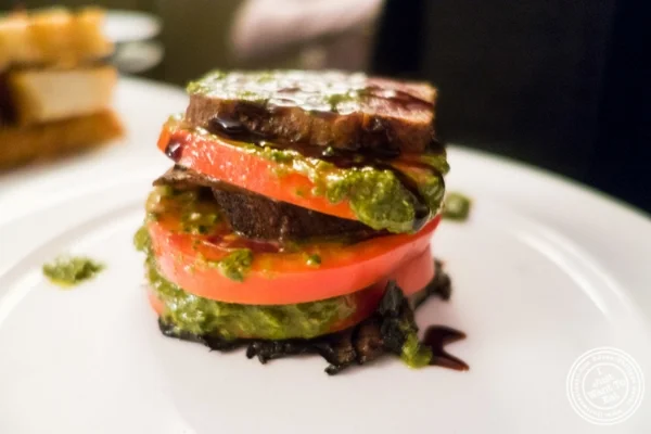 Stacked seared tuna at Eatery, Theater District, NYC, New York