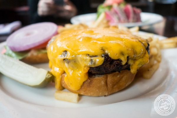 Burger at Hudson Tavern in Hoboken, NJ