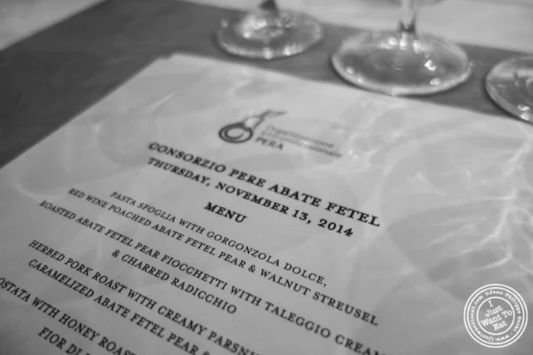 Abate Fetel Pear Tasting by Chef Nicoletta Grippo at La Scuola in Eataly