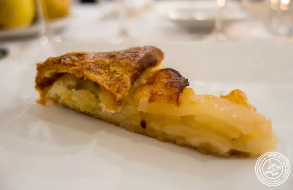 Crostata with honey roasted Abate Fetal pear and fior di latte gelato